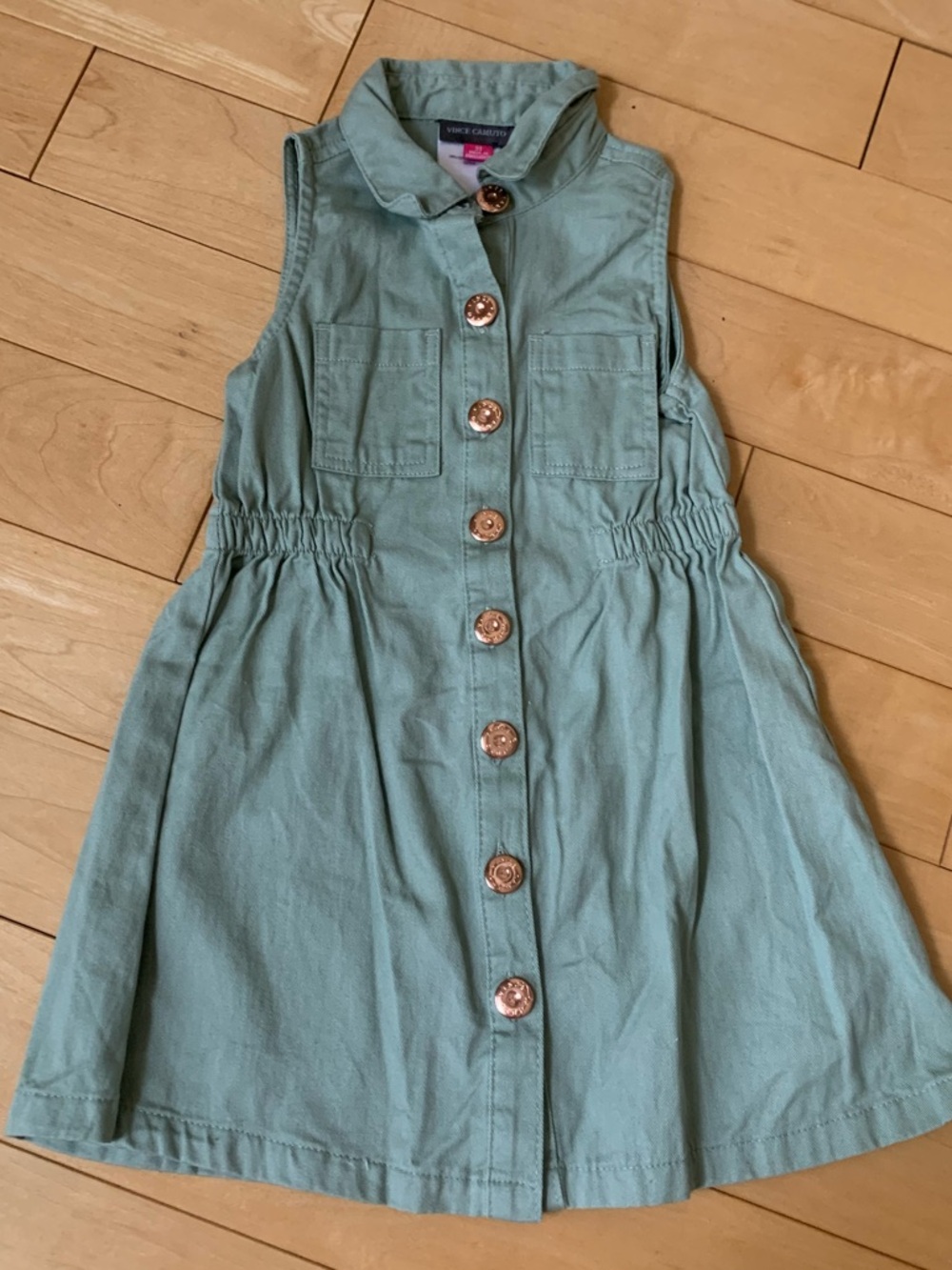 ☀️SUMMER CLEARANCE ITEM☀️Vince Camuto 3T Girls Sleeveless ButtonFront Dress NWOT